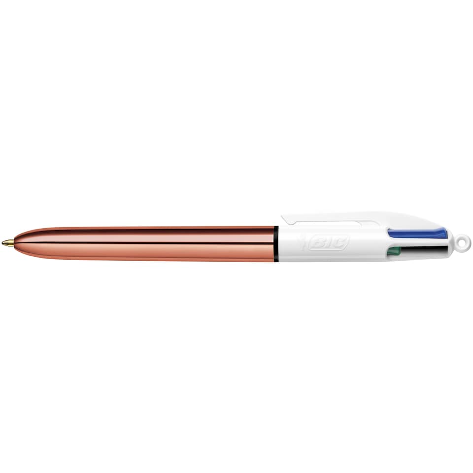image 1 of BIC 4 Colours Rose Gold Pens 3 Pack