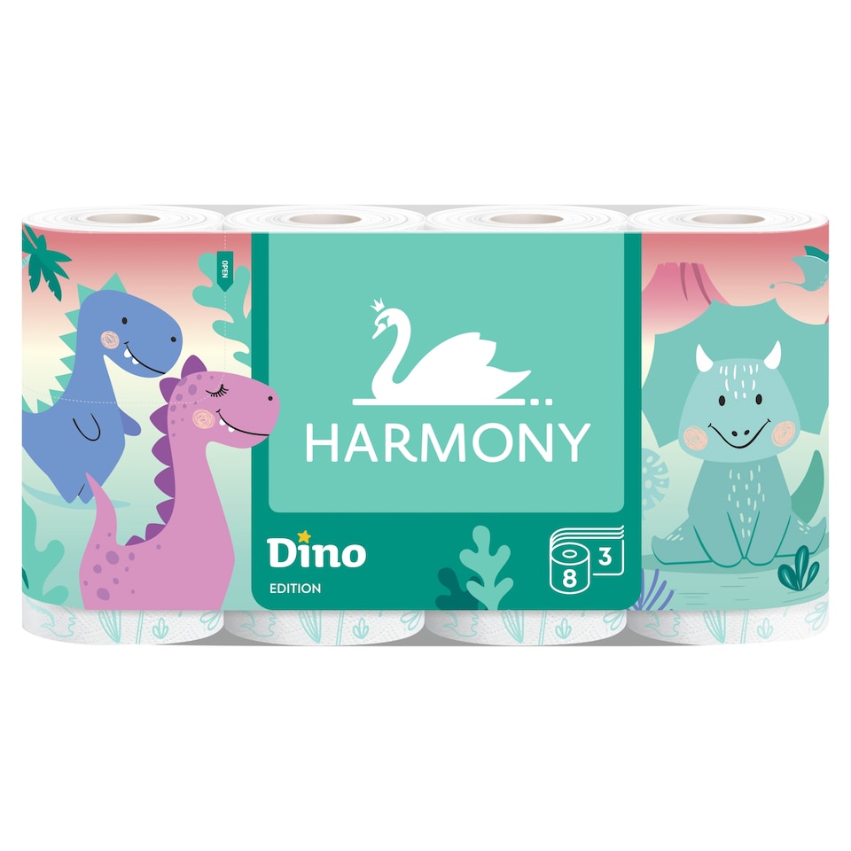 Harmony Dino Edition toaletní papír 3 vrstvy 8 ks