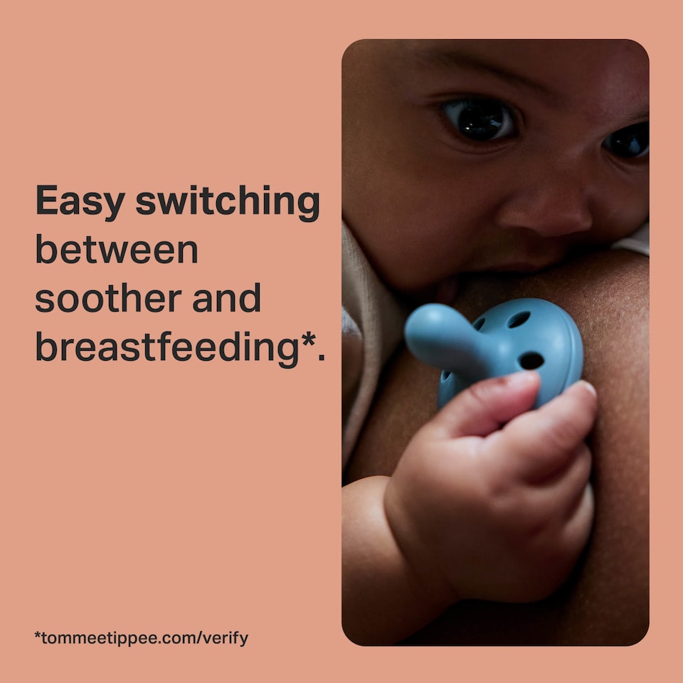 image 1 of Tommee Tippee Breast Like Soothers x2 0-6 Months