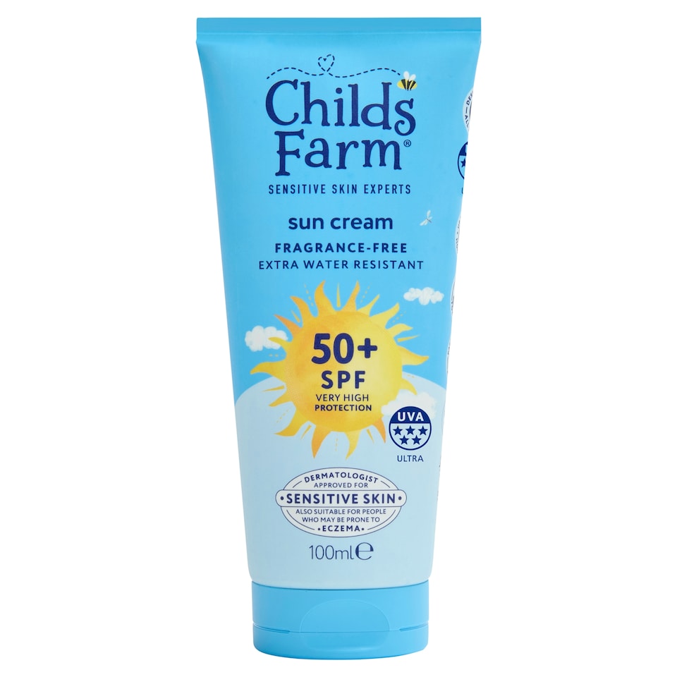 image 1 of Childs Farm SPF50 Sun Cream Fragrance Free 100ml