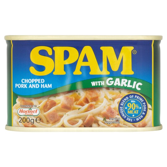 SPAM GARLIC 200G Tesco Groceries