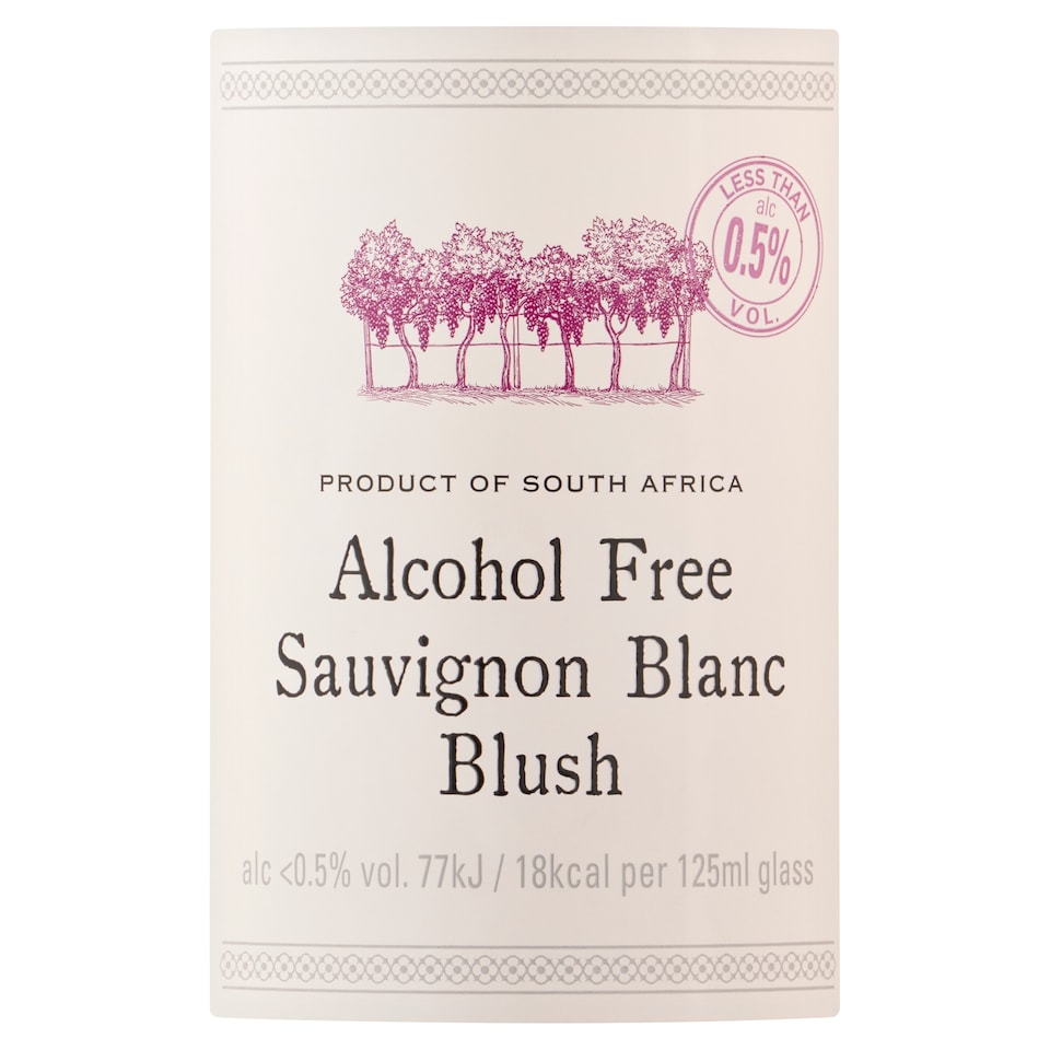 image 1 of Tesco Alcohol Free Sauvignon Blanc Rose 75Cl