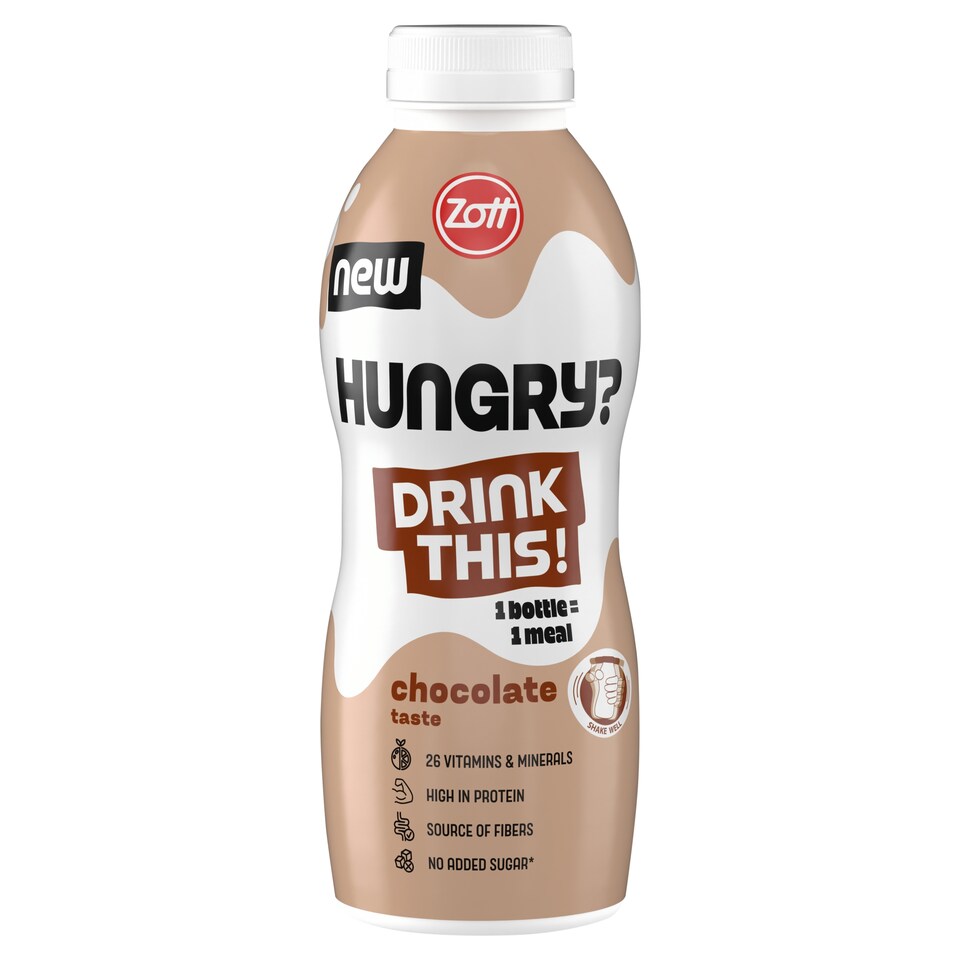 Zott Hungry? Chocolate-Flavored Drink with Added Vitamins, Minerals and Sweeteners 500 ml