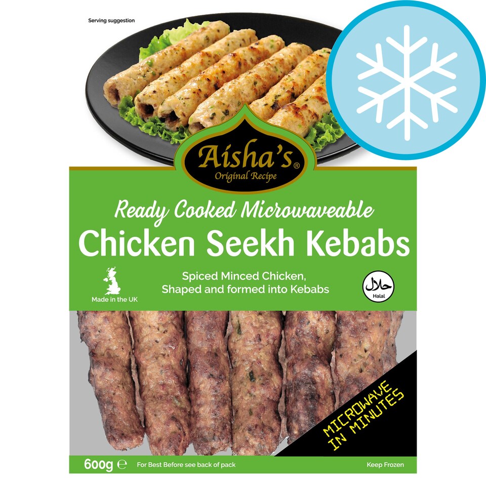 Aishas Microwave Chicken Kebab 600G