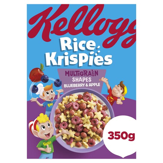 Kellogg's Rice Krispies Multigrain Blueberry & Apple Shape 350G Tesco