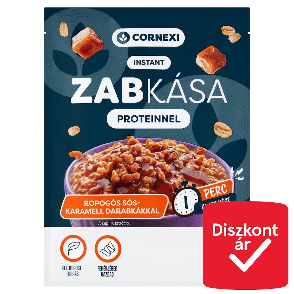 Cornexi instant zabkása proteinnel sós-karamell darabokkal 60 g