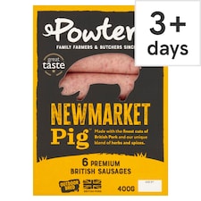 Powters 6 Newmarket Sausages 400G (L)