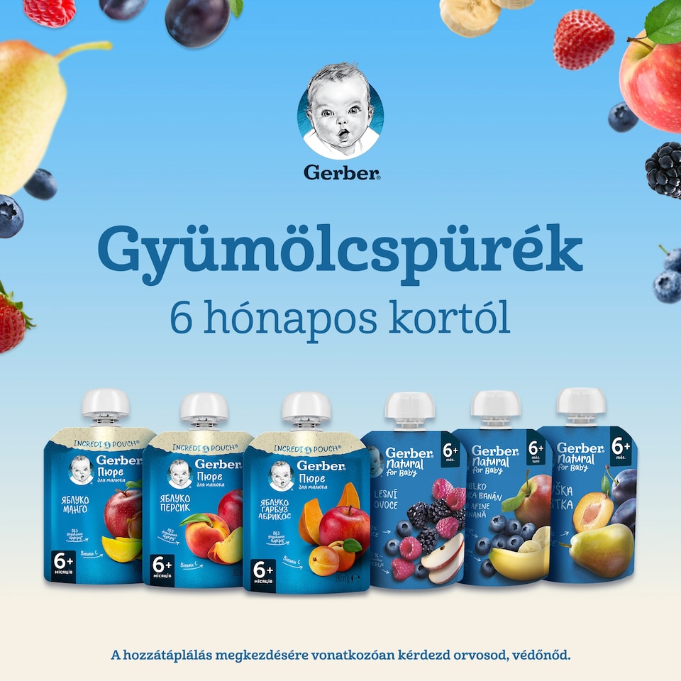image 1 of Gerber Apple-Blueberry-Banana Fruit Puree 6+ Months 90 g