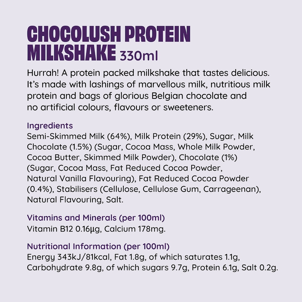 image 1 of Shaken Udder Chocolate Protein Milkshake 330ml