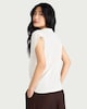 image 3 of F&F Draped Short Sleeved Top in Cream