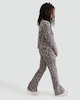 image 3 of F&F Girls Textured Leopard Print Outfit in Light Nude