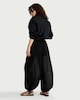 image 2 of F&F Sheer Balloon Leg Trousers in Black