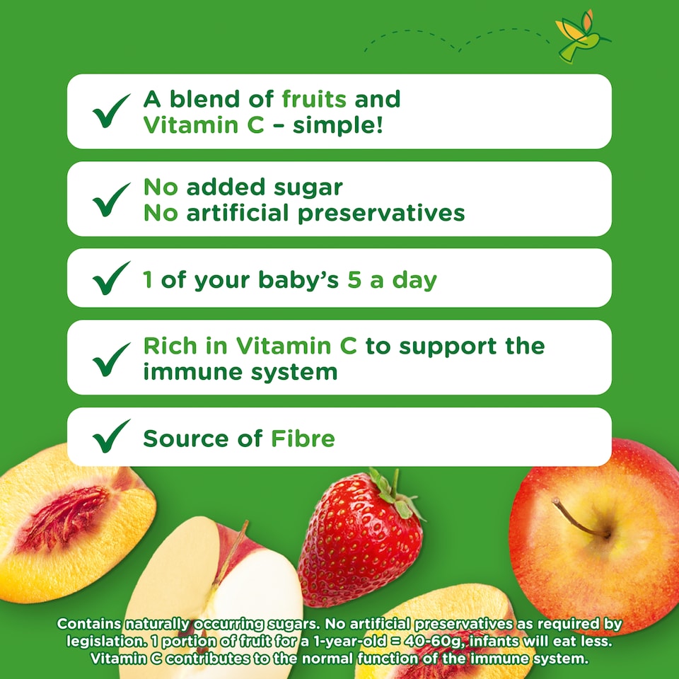 image 1 of Cow & Gate Apple Peach Strawberry Pots 4 x 100g