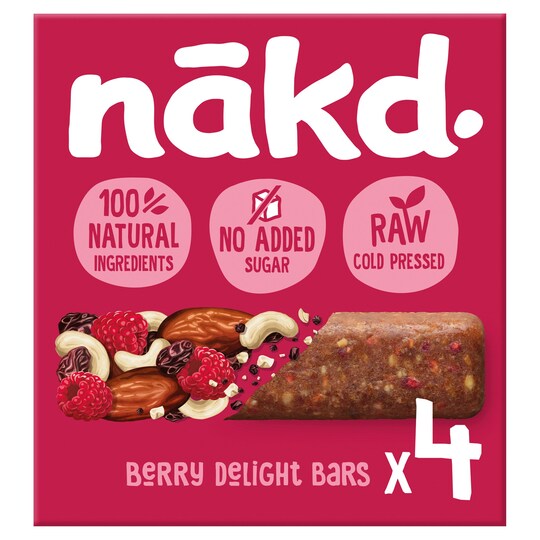 Nakd Berry Delight 4X35g Tesco Groceries