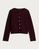 image 4 of F&F Ribbed Button Up Co-Ord Cardigan in Burgundy