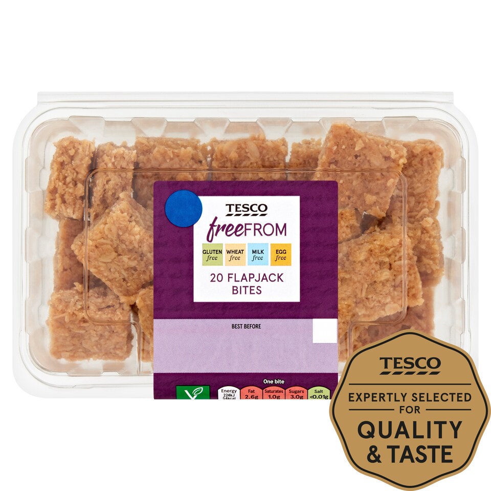 Tesco Free From Flapjack Bites 20 Pack