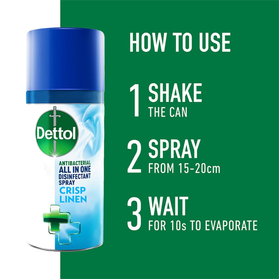 image 1 of Dettol All-in-One Antibacterial Spray Crisp Linen 500ml