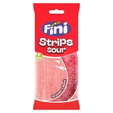 Fini Strips Sour Strawberry gyümölcs ízű cukorka 80 g