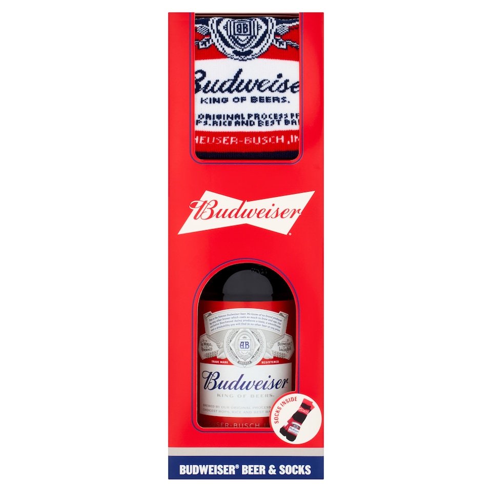 Budweiser Beer & Socks Gift Set 300ml