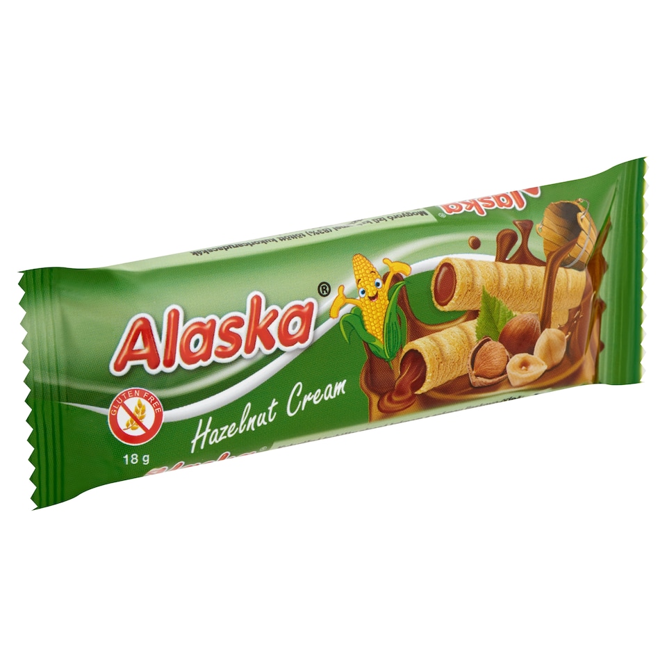 image 1 of Alaska Hazelnut Cream Filled Corn Sticks 18 g
