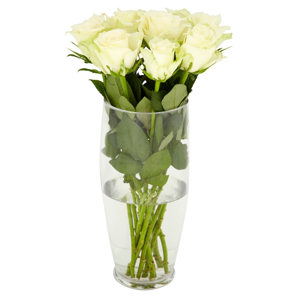 image 1 of Tesco Small White Roses Bouquet