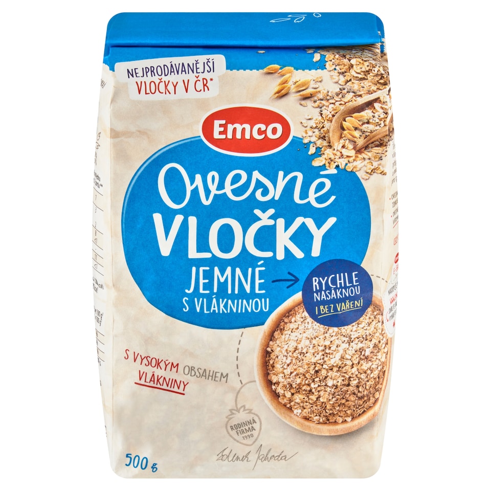 obrázok 1 z Emco Jemné ovsené vločky s vlákninou 500 g