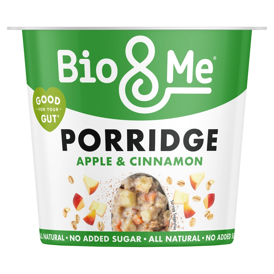Bio&Me No Added Sugar Porridge+ Pot - Apple & Cinnamon 65g