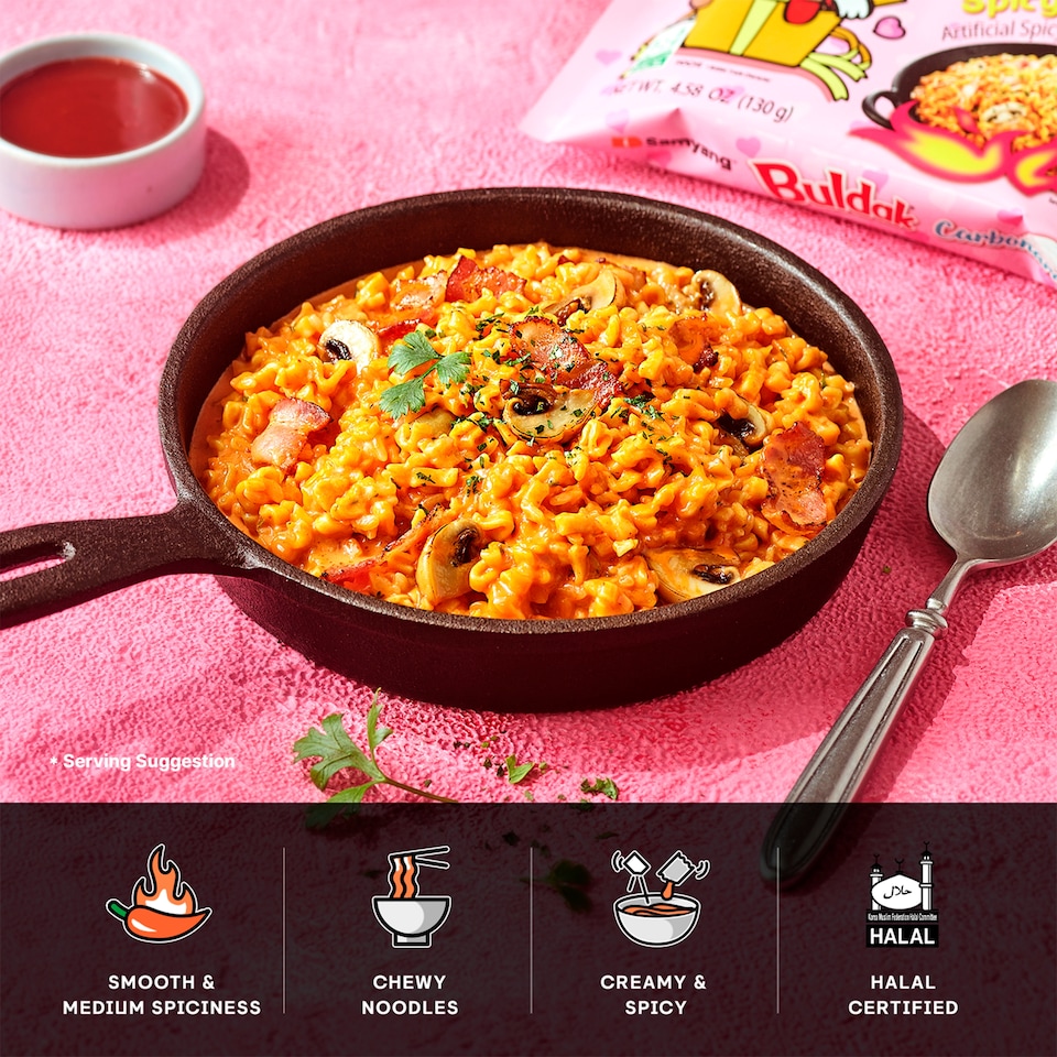 image 1 of Buldak Carbonara Spicy Ramen Cup 80g