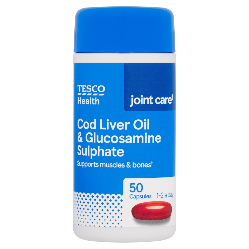 Tesco Health Joint Care Capsules with Cod Liver Oil & Glucosamine Sulphate - 50s
