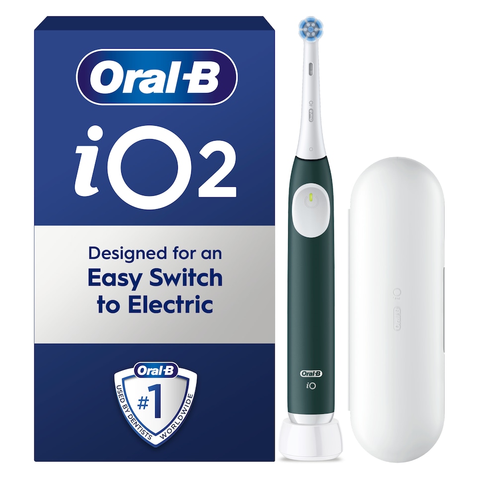 image 1 of Oral-B iO Series 2 Clean & Care Green Electric Toothbrush & Travel Case