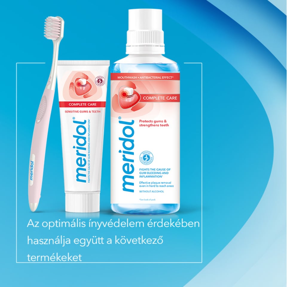 meridol Complete Care szájvíz fogínyvérzés és fogínygyulladás ellen 400 ml 1. kép