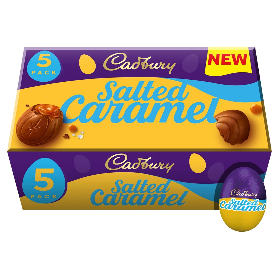 Cadbury Milk Chocolate Egg Salted Caramel Eggs 5 X 40G