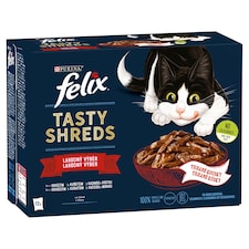 FELIX® Tasty Shreds lahodný výběr ve šťávě 12 x 80g