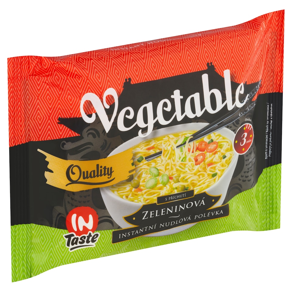 InTaste Instantní nudlová polévka s příchutí zeleninová 65g