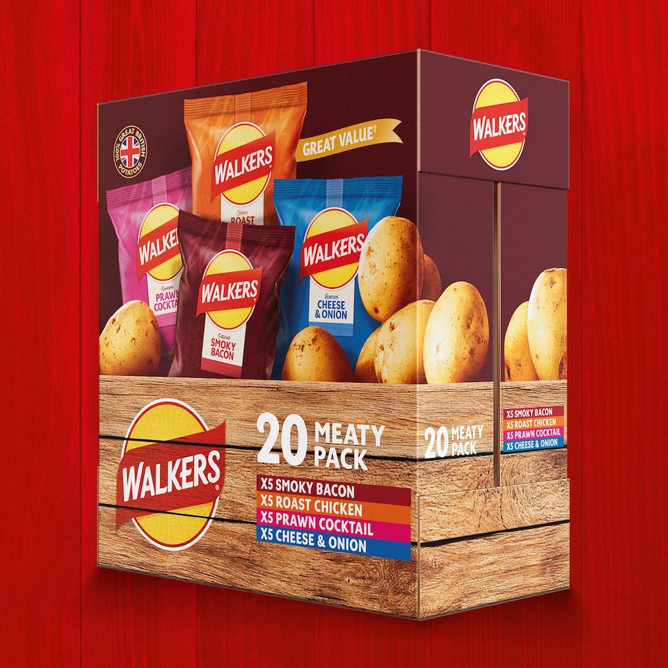 image 1 of Walkers Meaty Variety Crisps - 20 x 25g