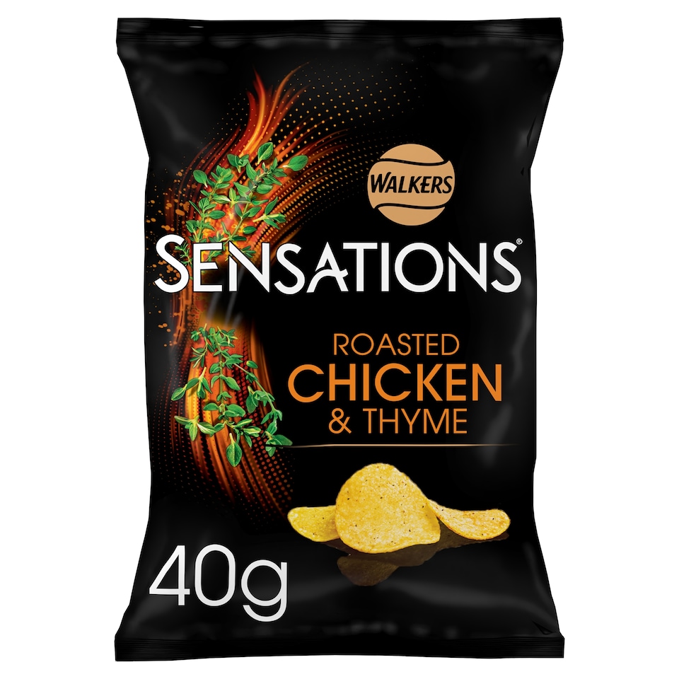 image 1 of Walkers Sensations Chicken & Thyme Grab Bag Crisps 40g