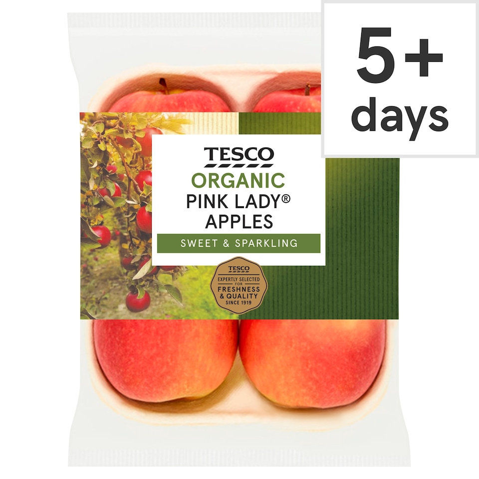 Tesco Organic Pink Lady Apples Approx 4