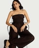 image 1 of F&F Shirred Bandeau Co-ord Top in Brown
