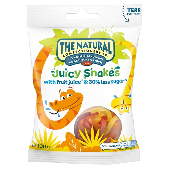 The Natural Confectionery Company Juicy Snakes 130G Tesco Groceries