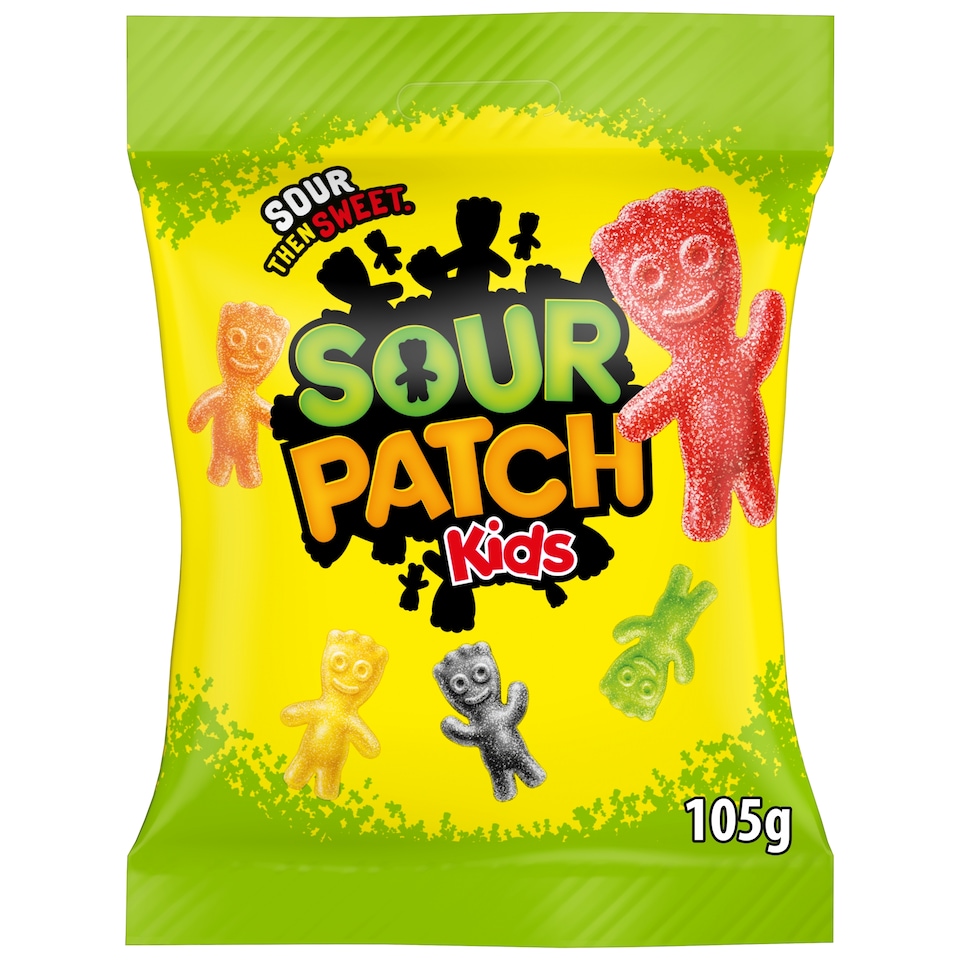 SOUR PATCH Kids Sour then Sweet Fruit Flavor Gums 105G