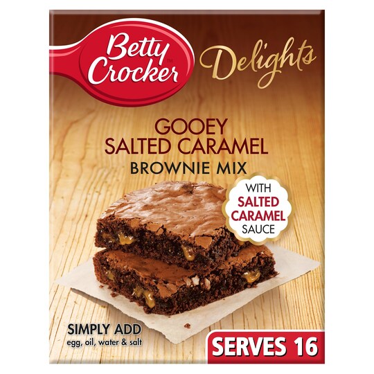 Betty Crocker Salted Caramel Brownie Mix 430G Tesco Groceries