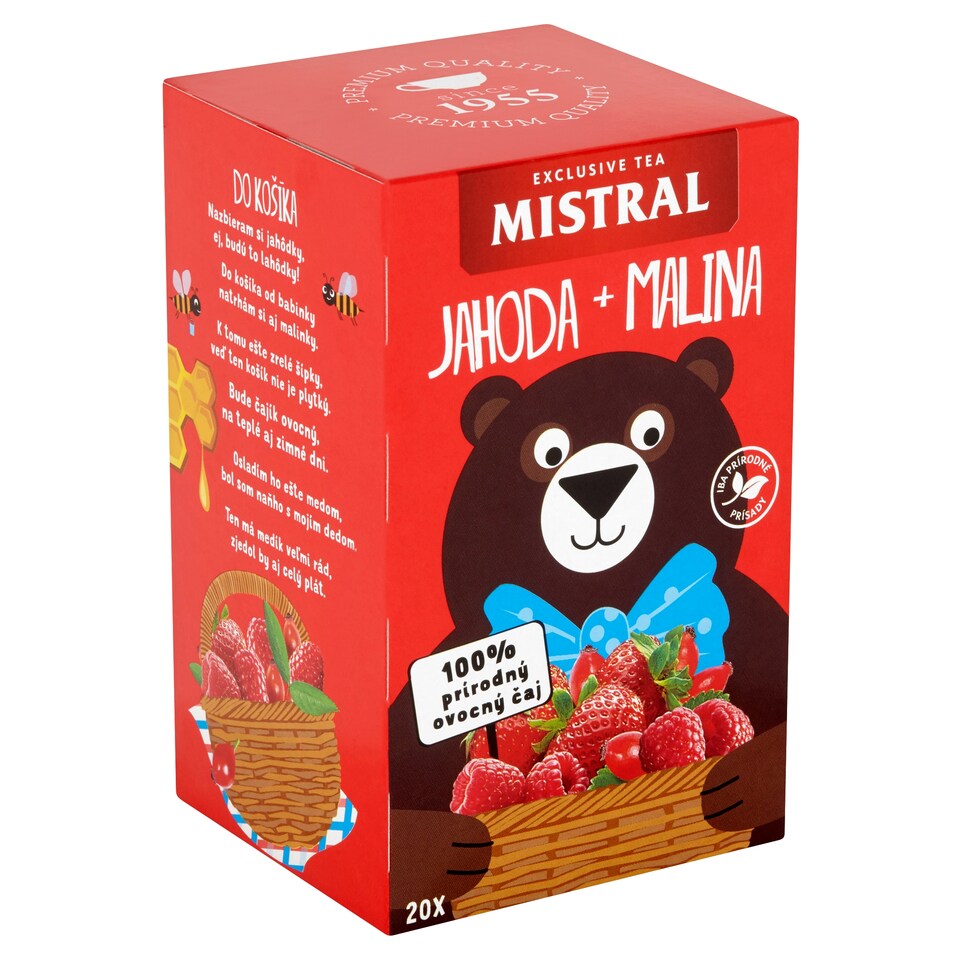 image 1 of Mistral Strawberry + Raspberry Fruit Tea with Flavour 44 g