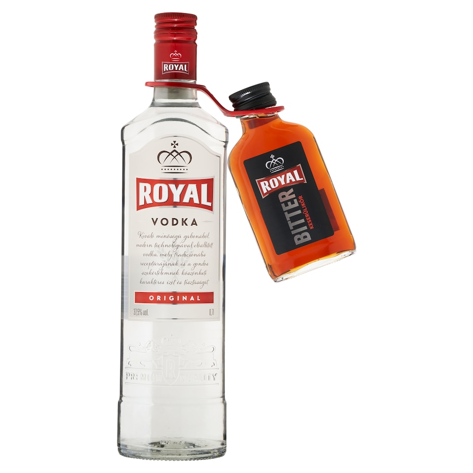 Royal Original vodka 37,5% 0,7 l + Royal Bitter keserűlikőr 30% 0,1 l