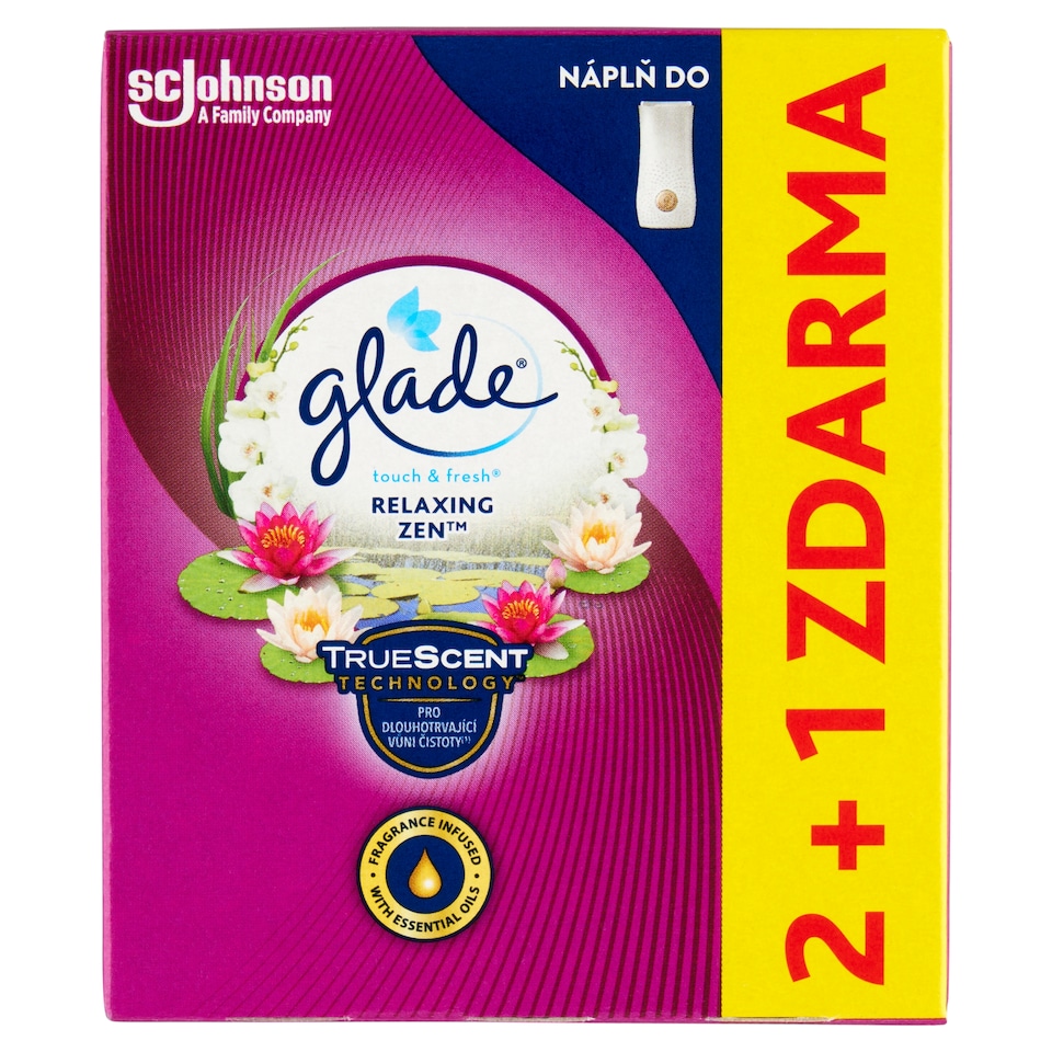 image 1 of Glade Touch & Fresh Relaxing Zen Aerosol Air Freshener Refill 3 x 10 ml