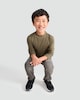 image 3 of F&F Boys Pure Cotton Long Sleeved T-Shirt in Green