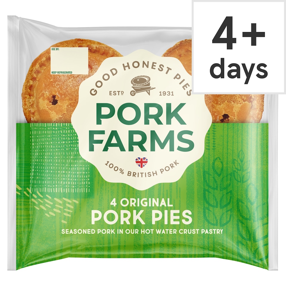 Pork Farms Original Pork Pies 4 Pack