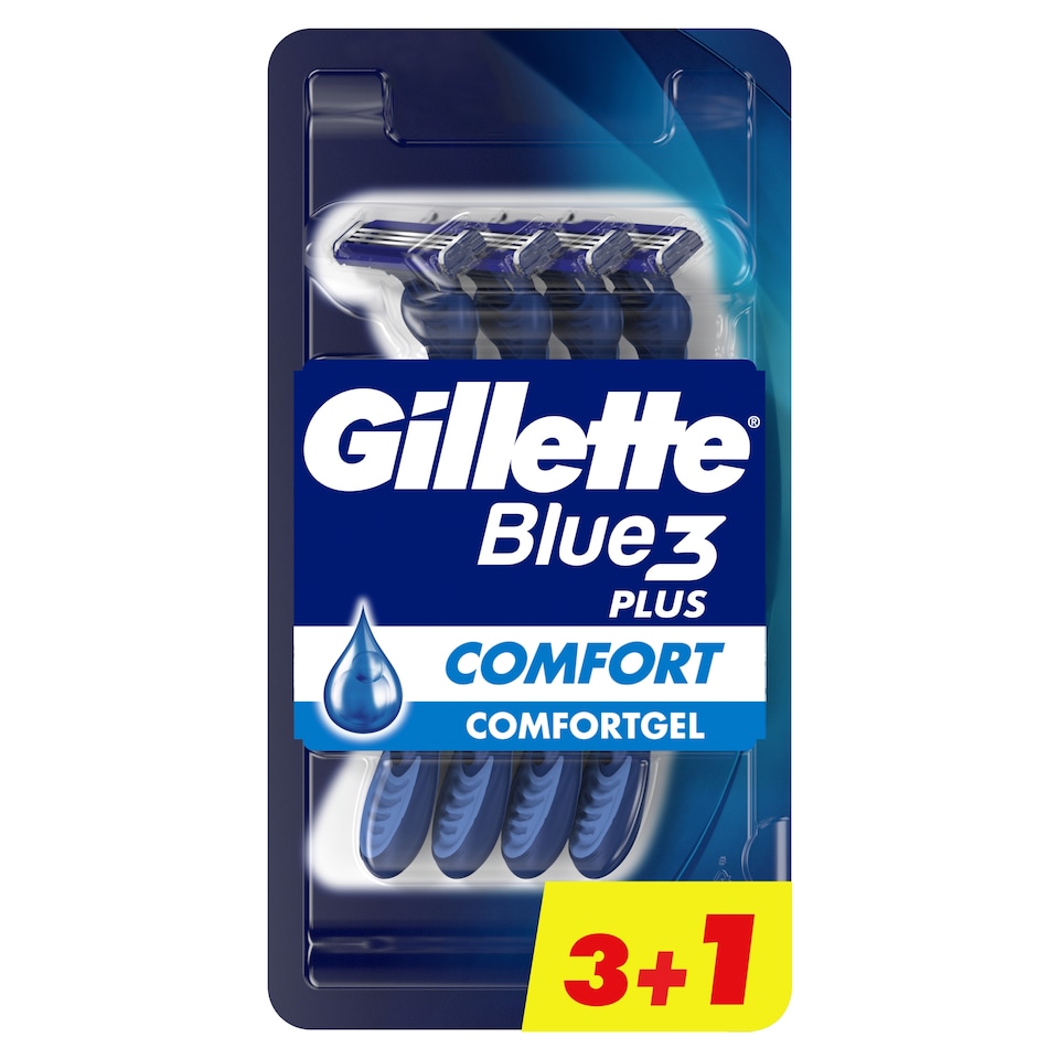 image 1 of Gillette Blue3 Plus Comfort, Jednorazové Holiace Strojčeky Pre Mužov, Balenie Holiacich Strojčekov