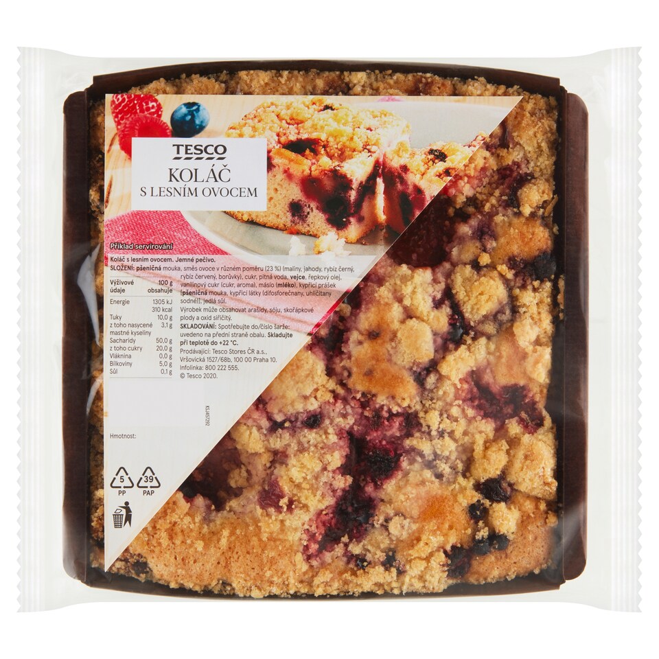 Tesco Koláč s lesním ovocem 500g