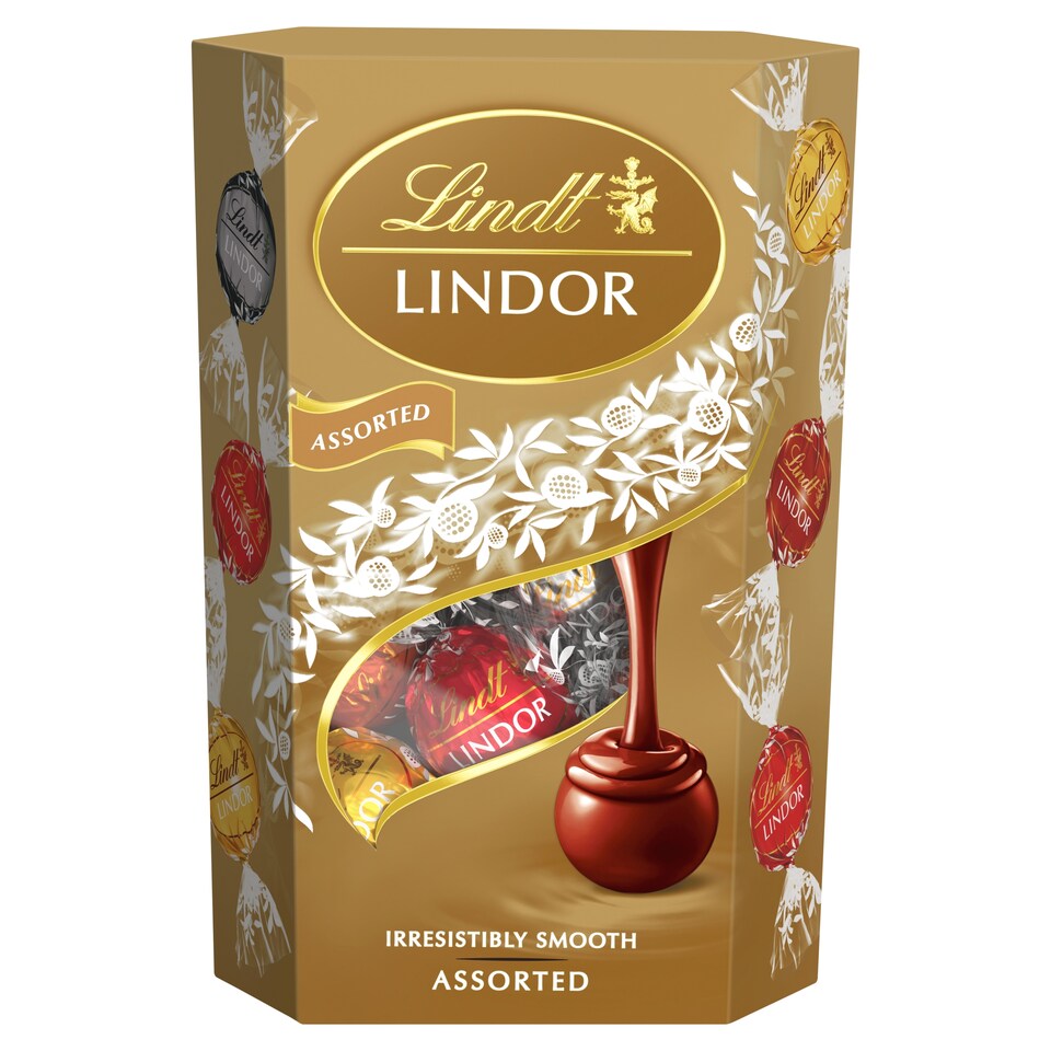 Lindt Lindor Mliečna, biela a horká čokoláda s jemnou krémovou náplňou 137 g