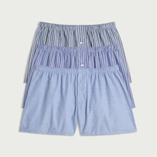 F&F 3-Pack Pure Cotton Striped Boxers in Multi